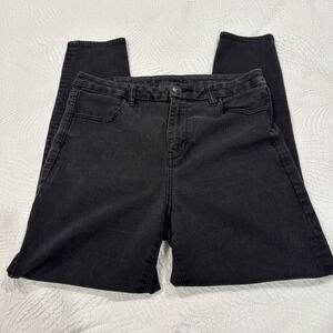 American Eagle Jeans Women 14 Black Curvy Hi-Rise Jegging Flex Denim Pants